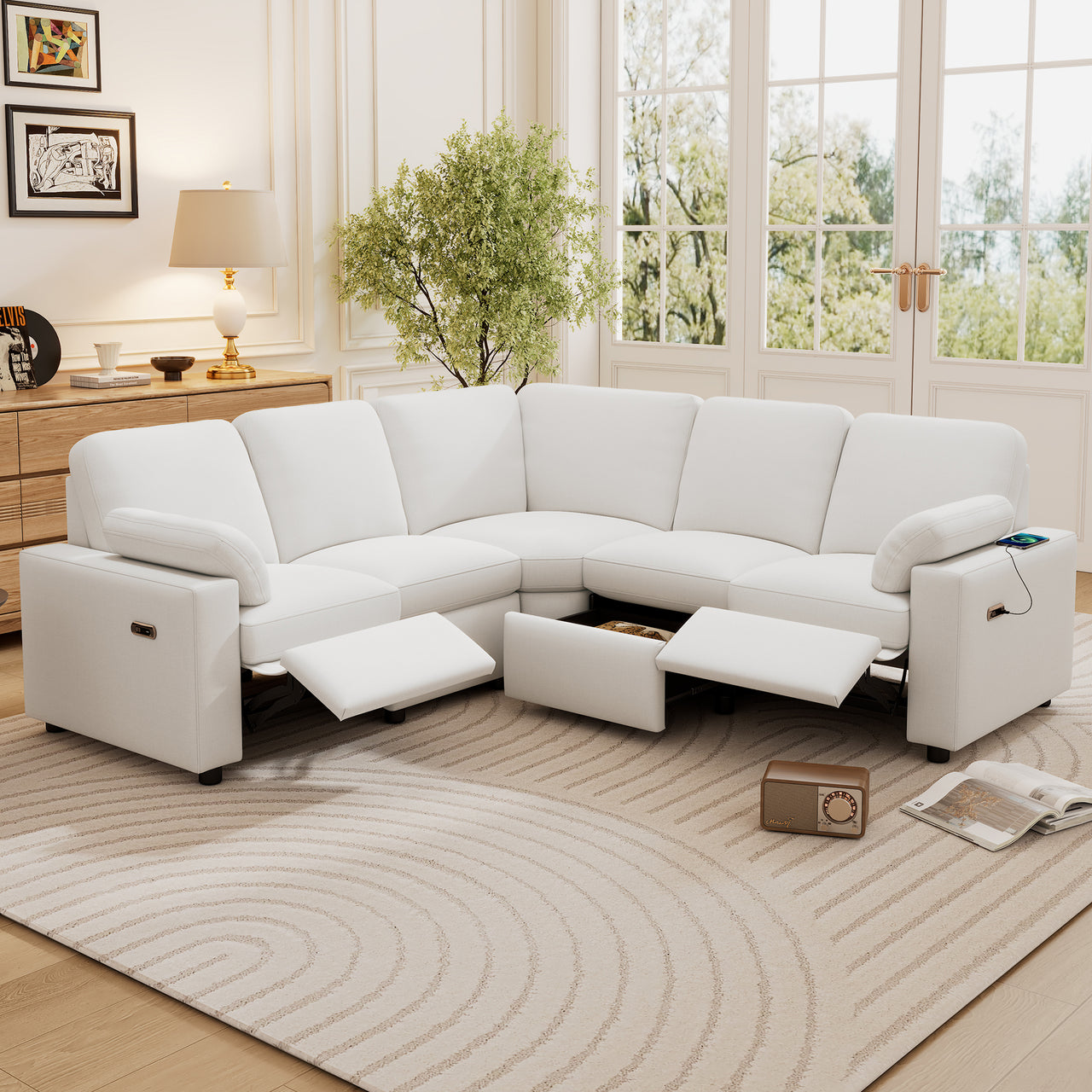 PYNOVEX 89" Sectional Sofa