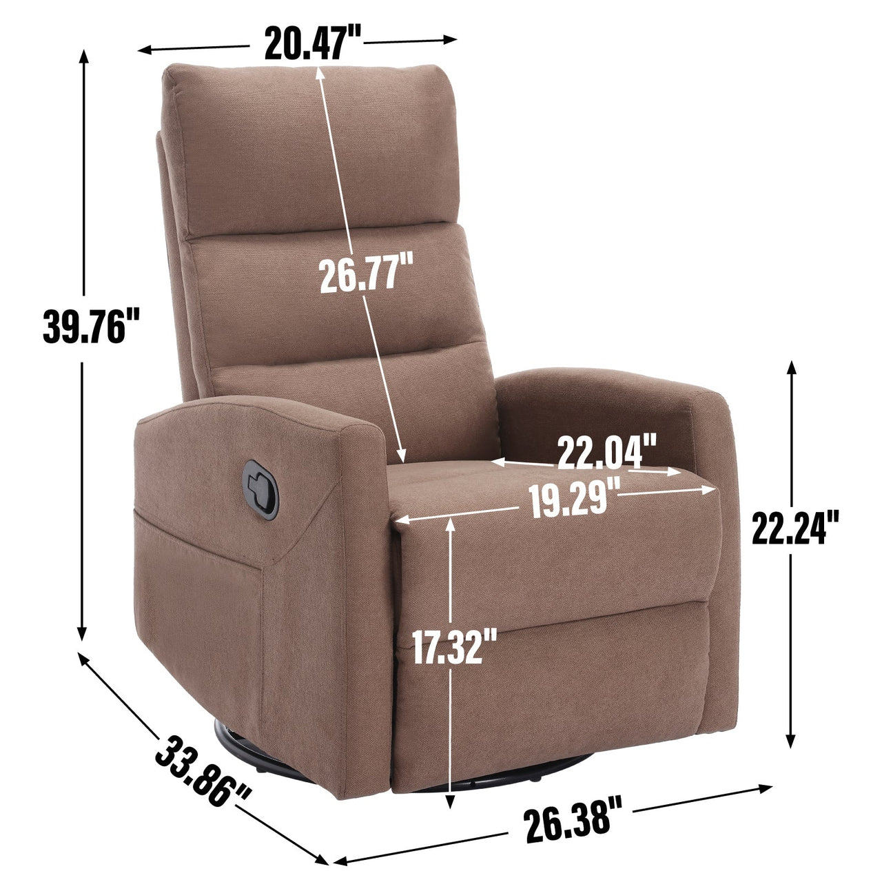 KYRVEZA 26" Recliner Chair