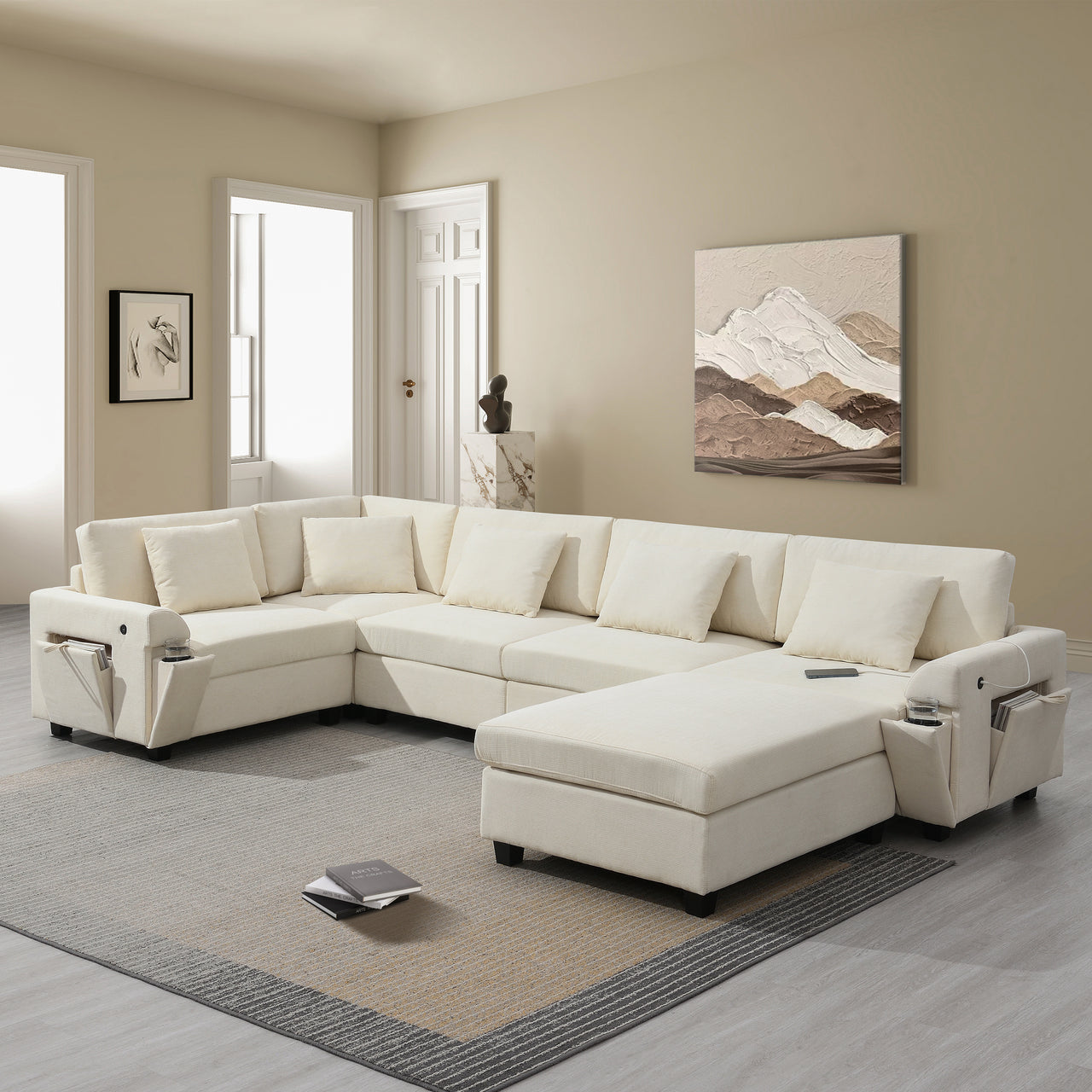 ZAVORA 128" Sectional Sofa