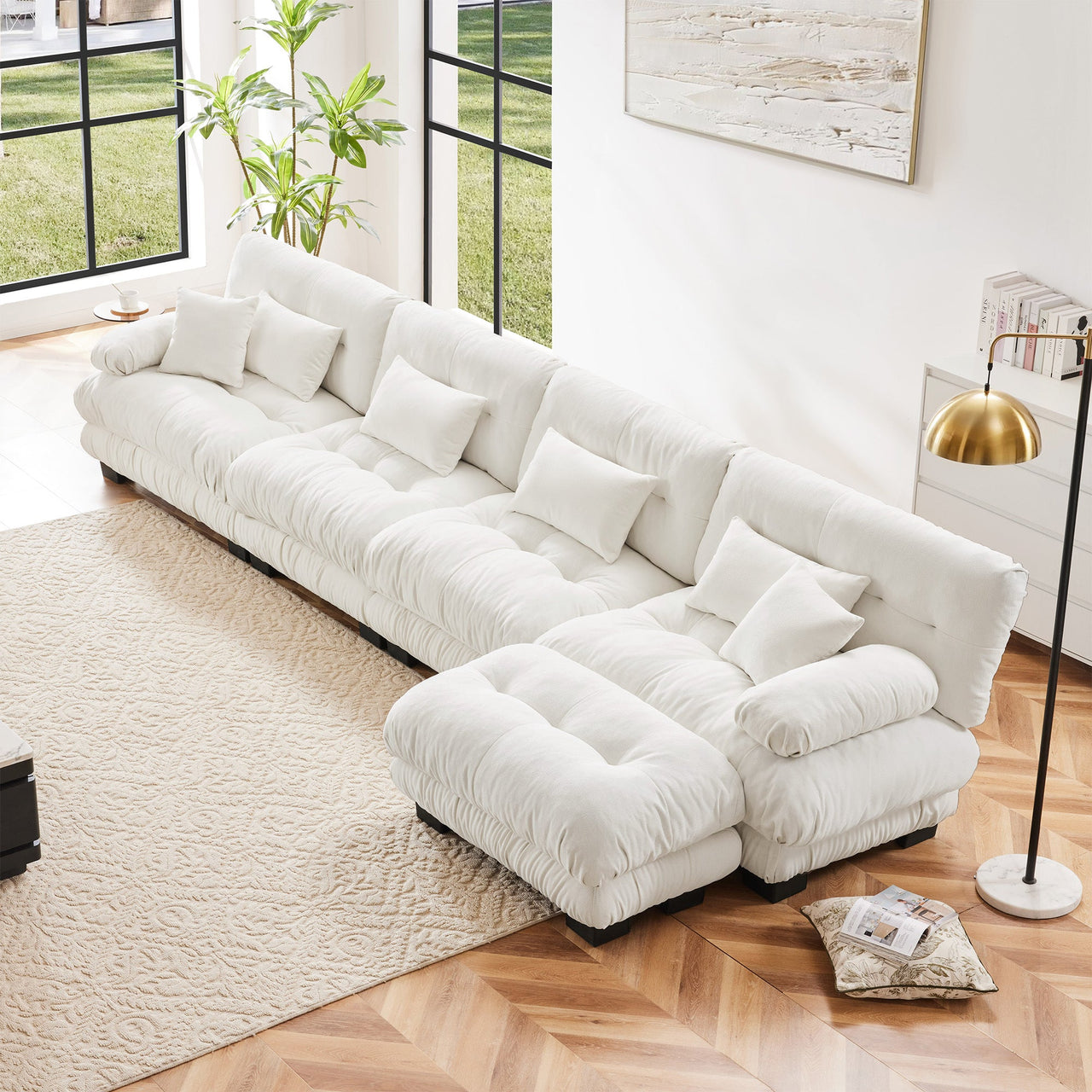KIT 173" Sofa With 1 Ottoman