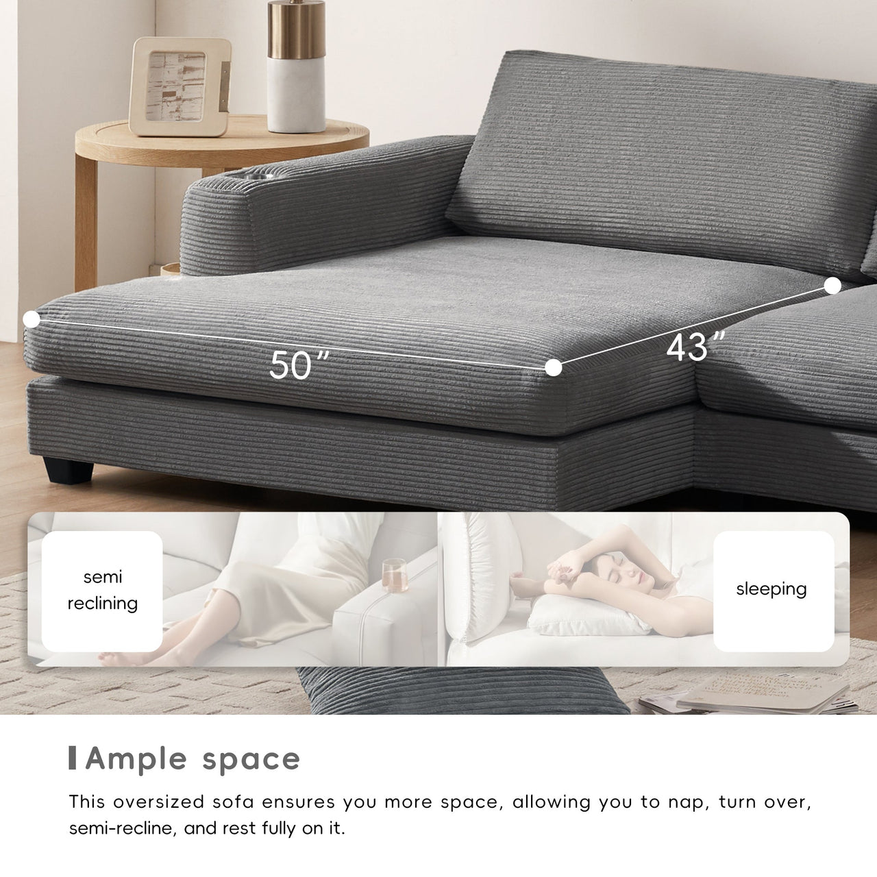 LYORAN 134" Sectional Sofa