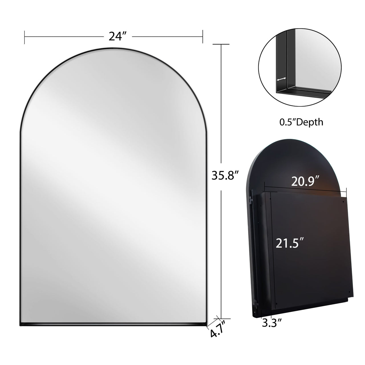ZYNVEX 36" Wall Mirror
