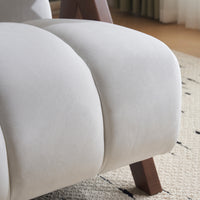 Thumbnail for CALYPSO Modern Chair - Ivory Velvet