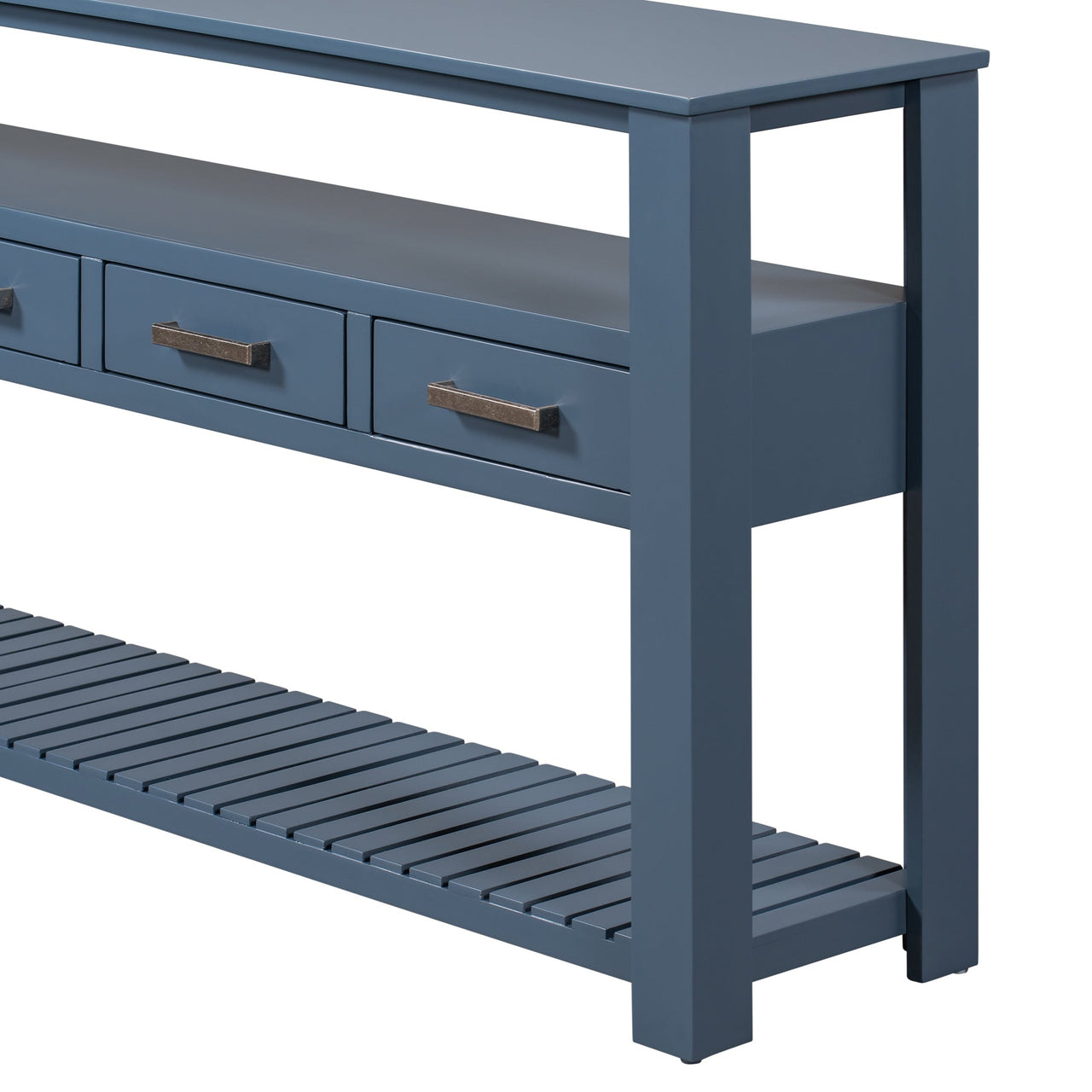 U_STYLE Modern Console Table Sofa Table for Living Room with 4 Drawers and 2 Shelves