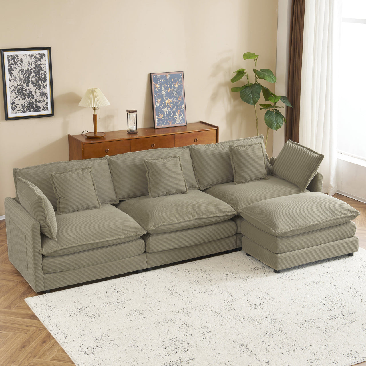 ZENVORIS 113" Sectional Sofa