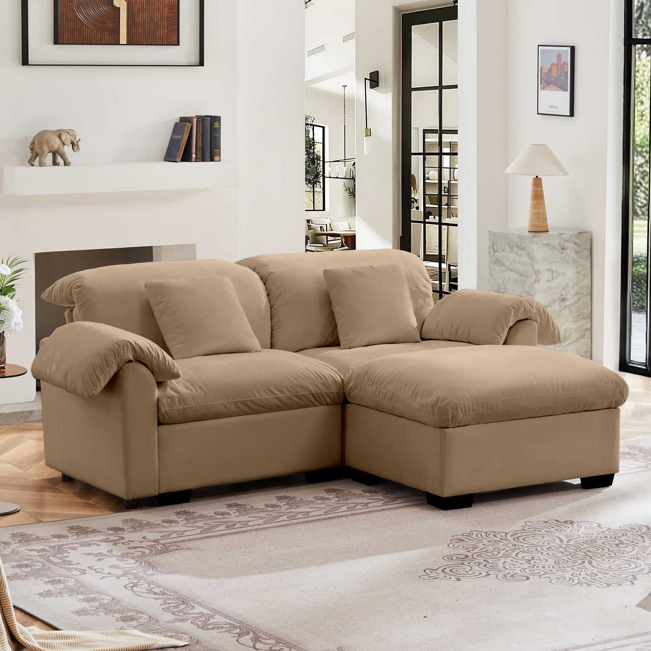 GIANNA 84" Loveseat With Ottoman - Clearance