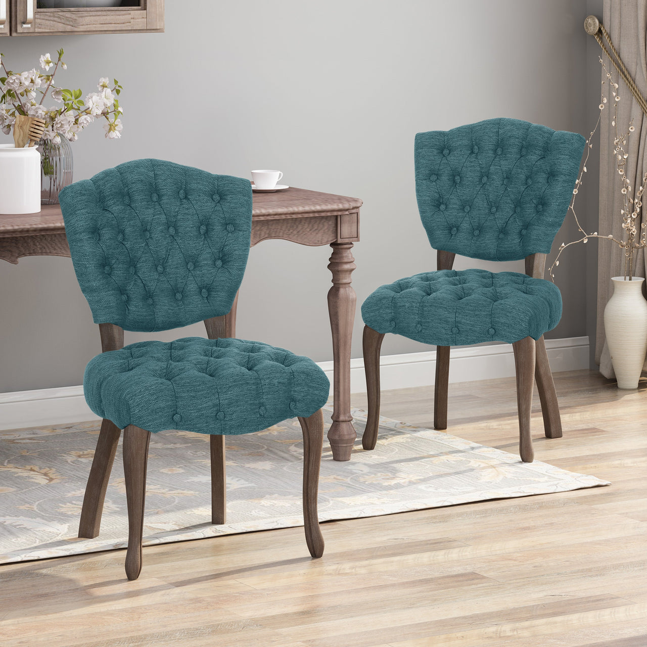 KYROVEXTA 21" Tufted Chair 2 Pcs