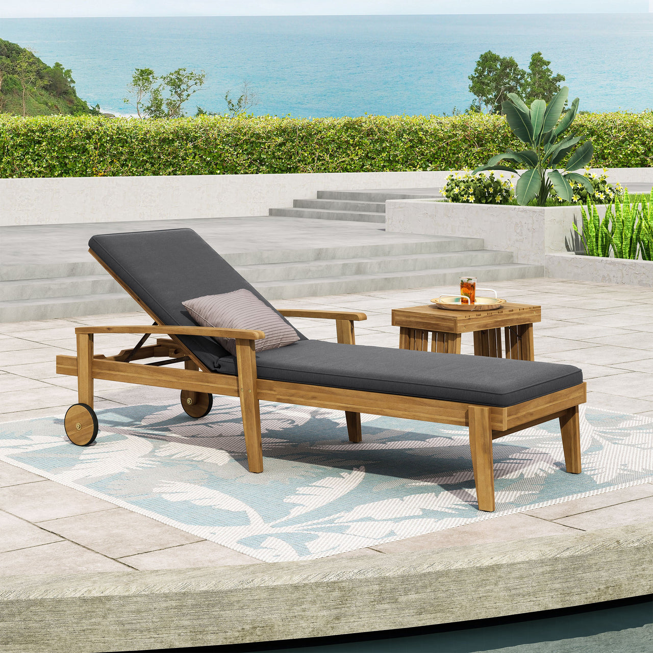 JYLTOR 79" Outdoor Chaise Lounge