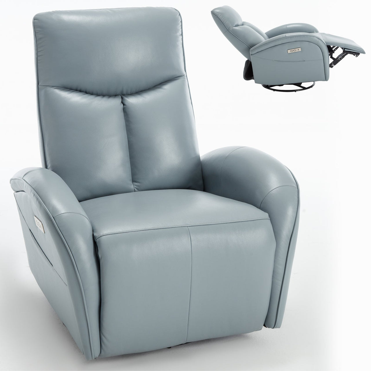 JORVEXIS 37" Swivel Rocking Recliner Chair