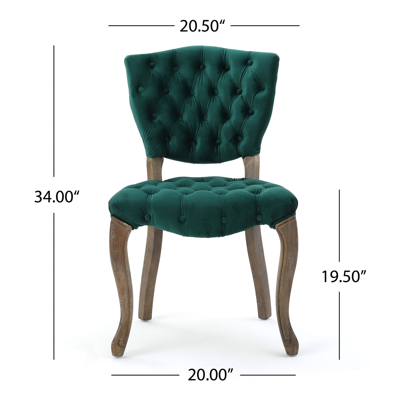 KYROVEXTA 21" Tufted Chair 2 Pcs