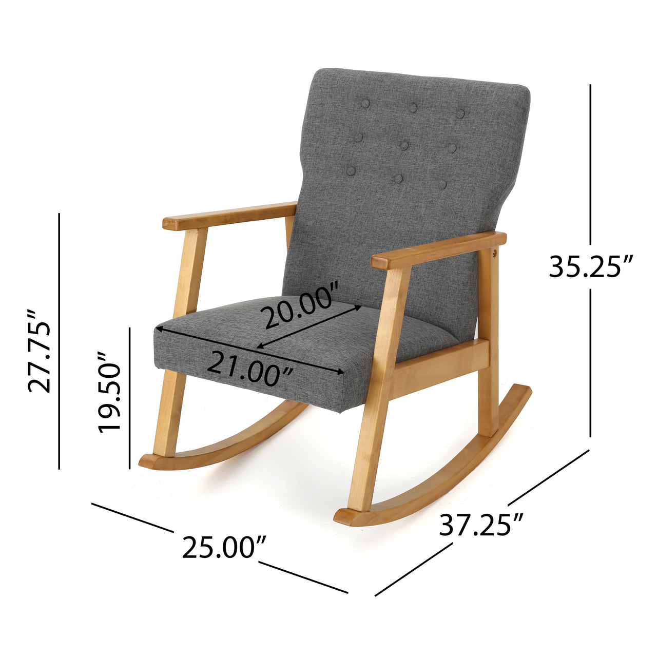 HAVLORIS 25" Rocking Chair