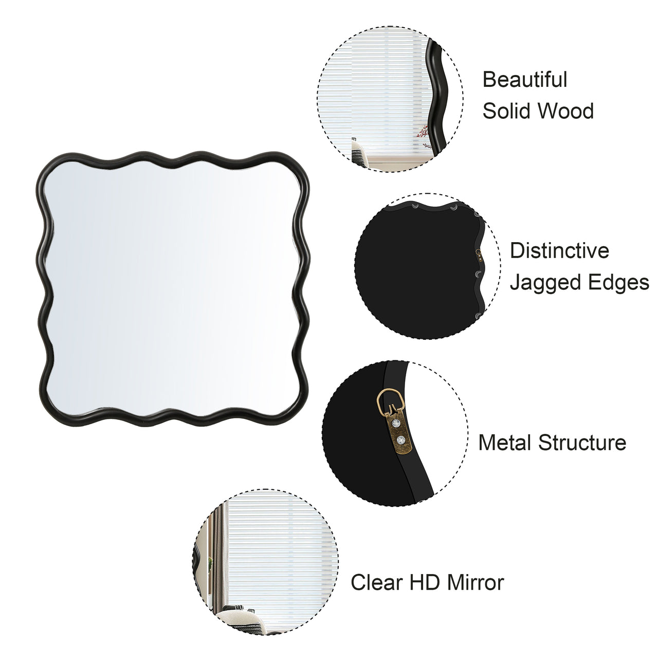 TREXAL 36" Square Mirror