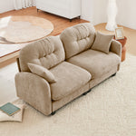Nuvia Sofa Ama Loveseat Cloud Sectional Couches Chenille Fabric, Tufted Cushion Backrest Design, Ergonomic Design, High-Density Foam Easy Install Elegant Armrests High Quality Wooden Base,Fits Living Rooms,Camel