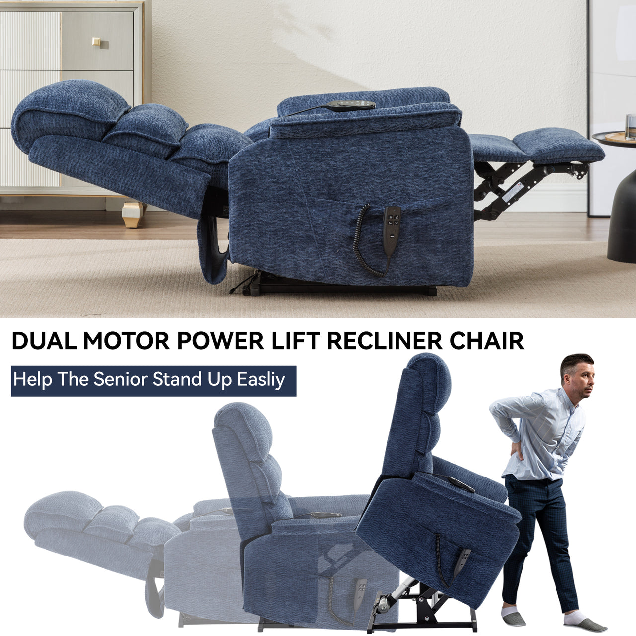 COZYLift 35" Recliner with Heat Massage - 7880