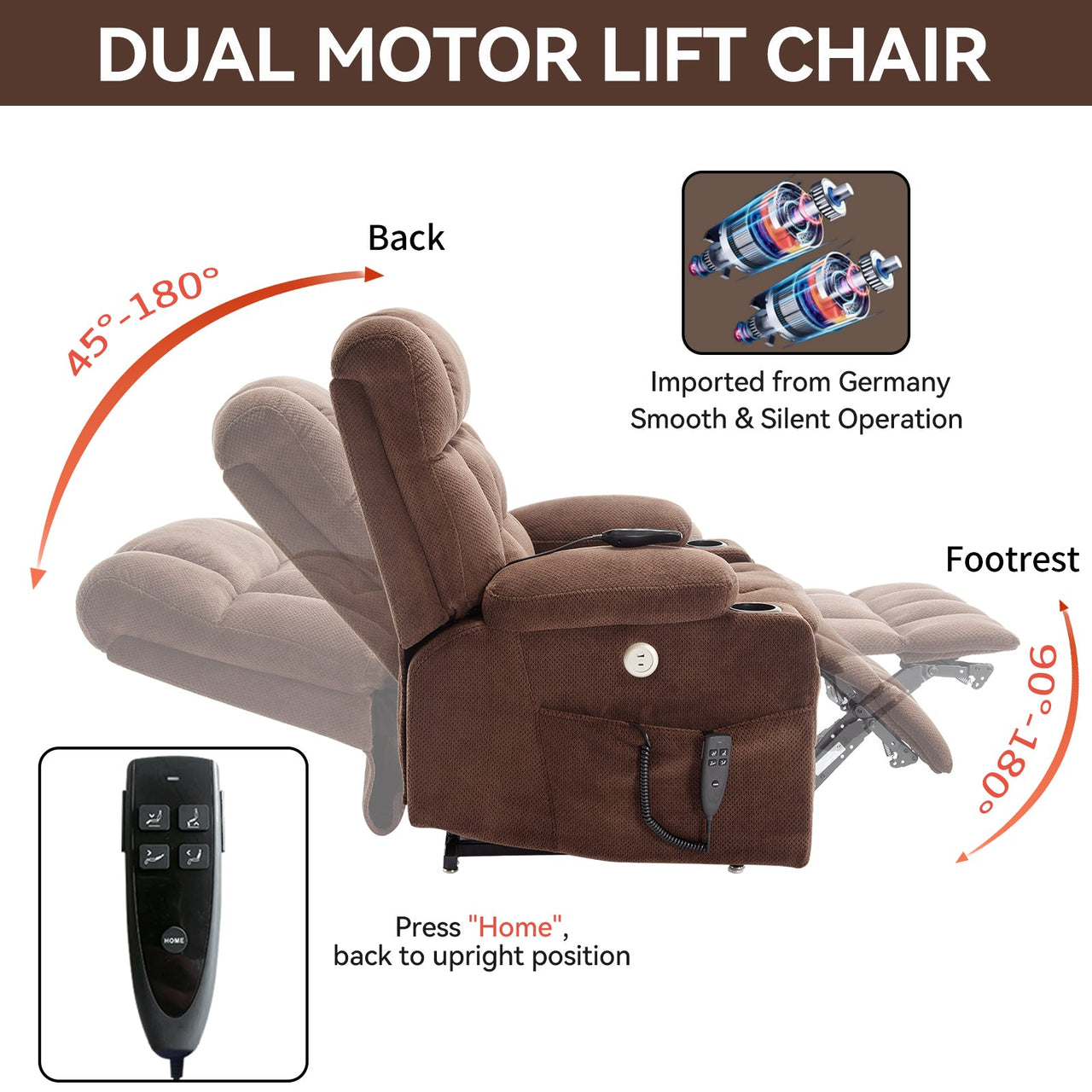 COZYLift 37" Recliner with Heat Massage - 8013