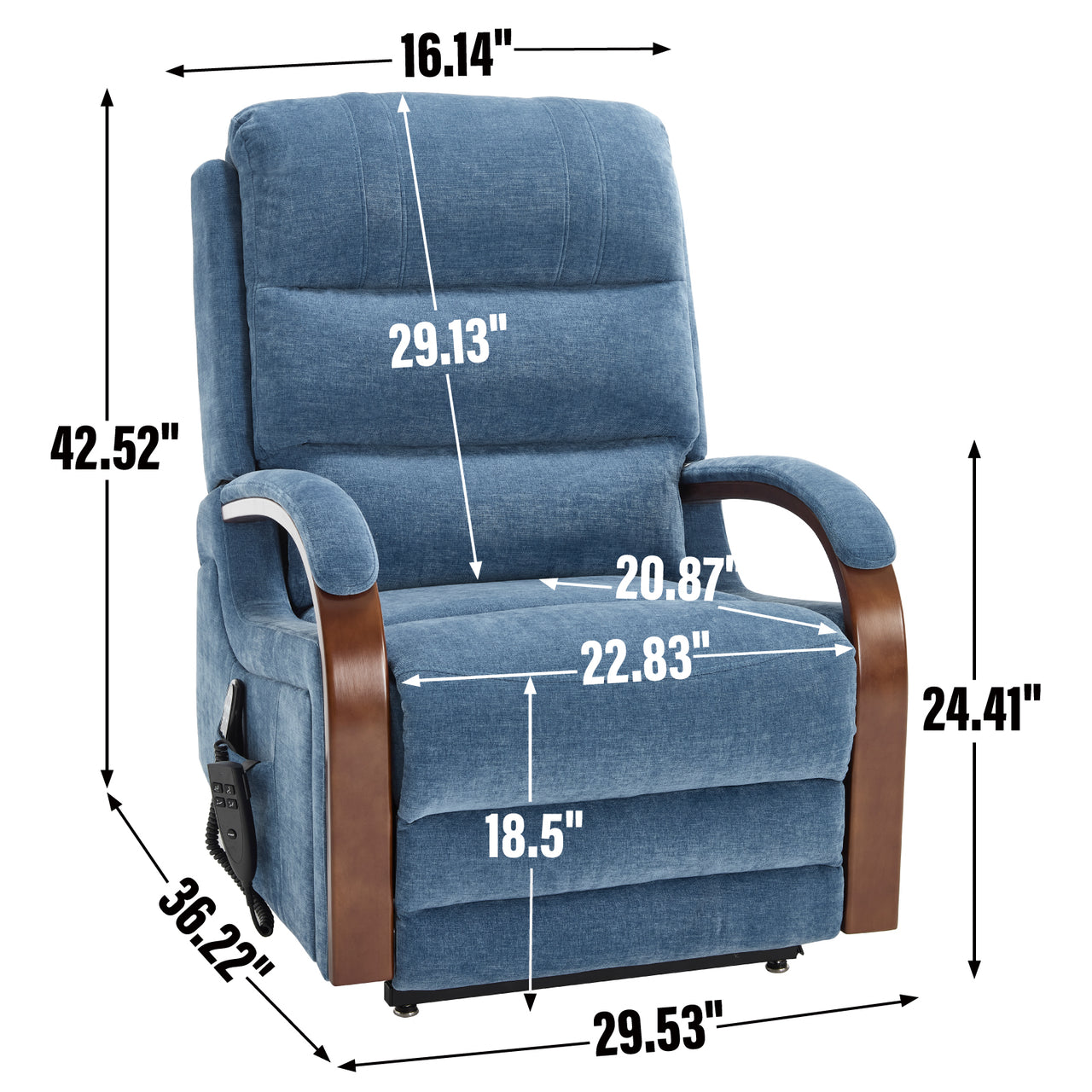 COZYLift 30" Recliner with Heat Massage - 6755