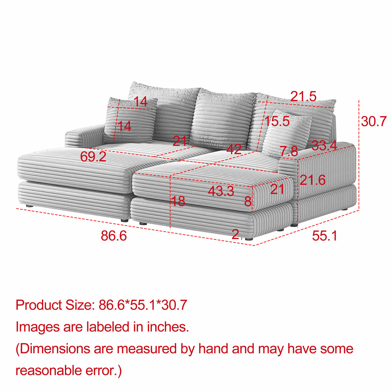 ROWAN 87" Oversize Loveseat