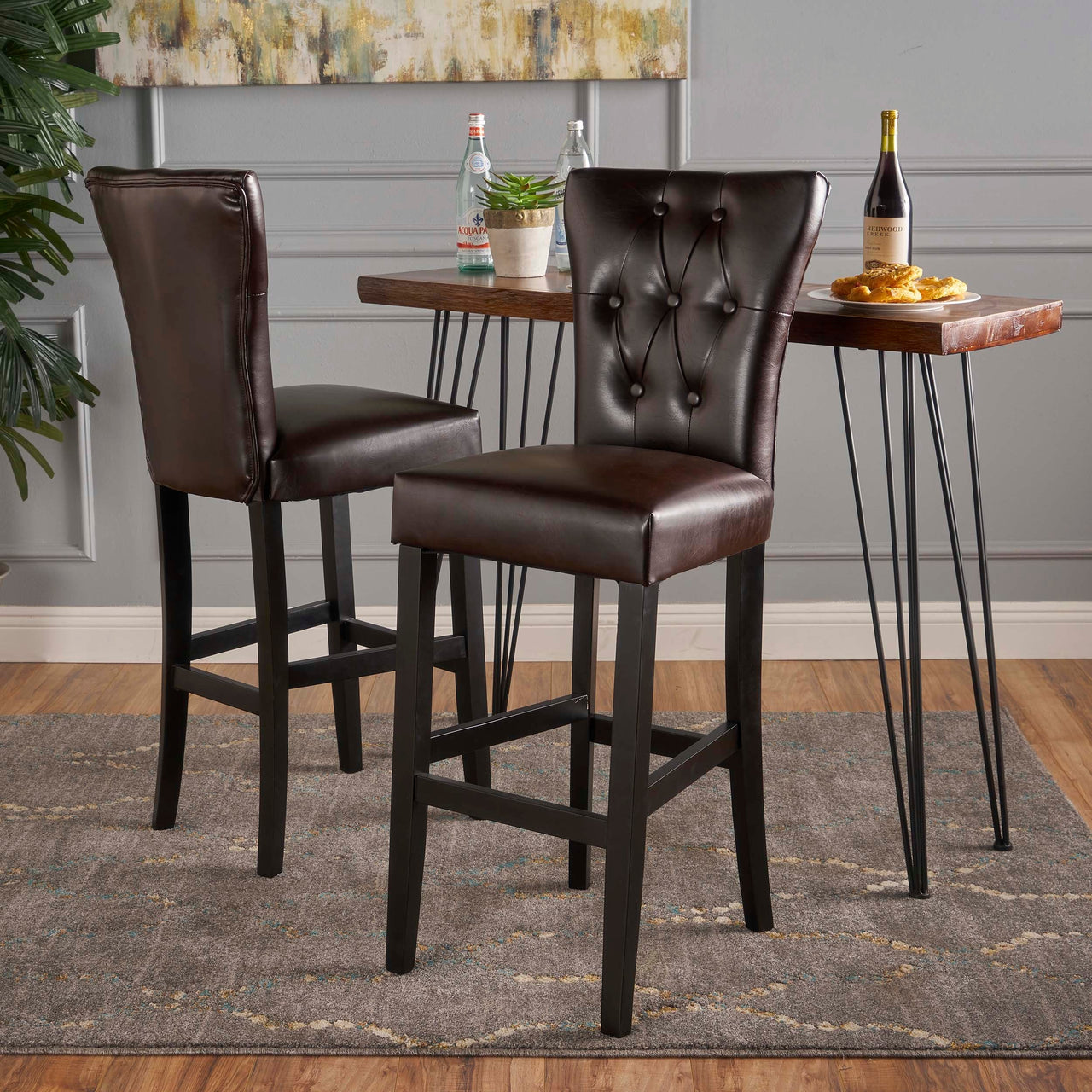 ZYLTOR 18" Barstool Set Of 2