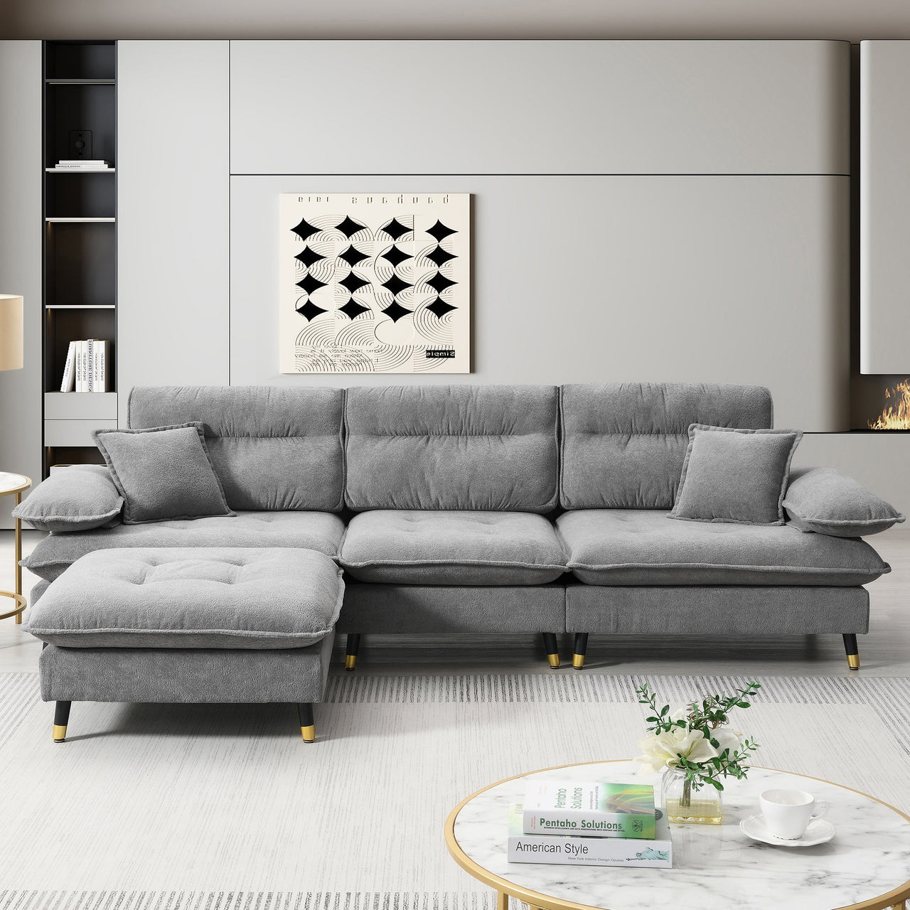 IMPLIX 106" Sectional Sofa