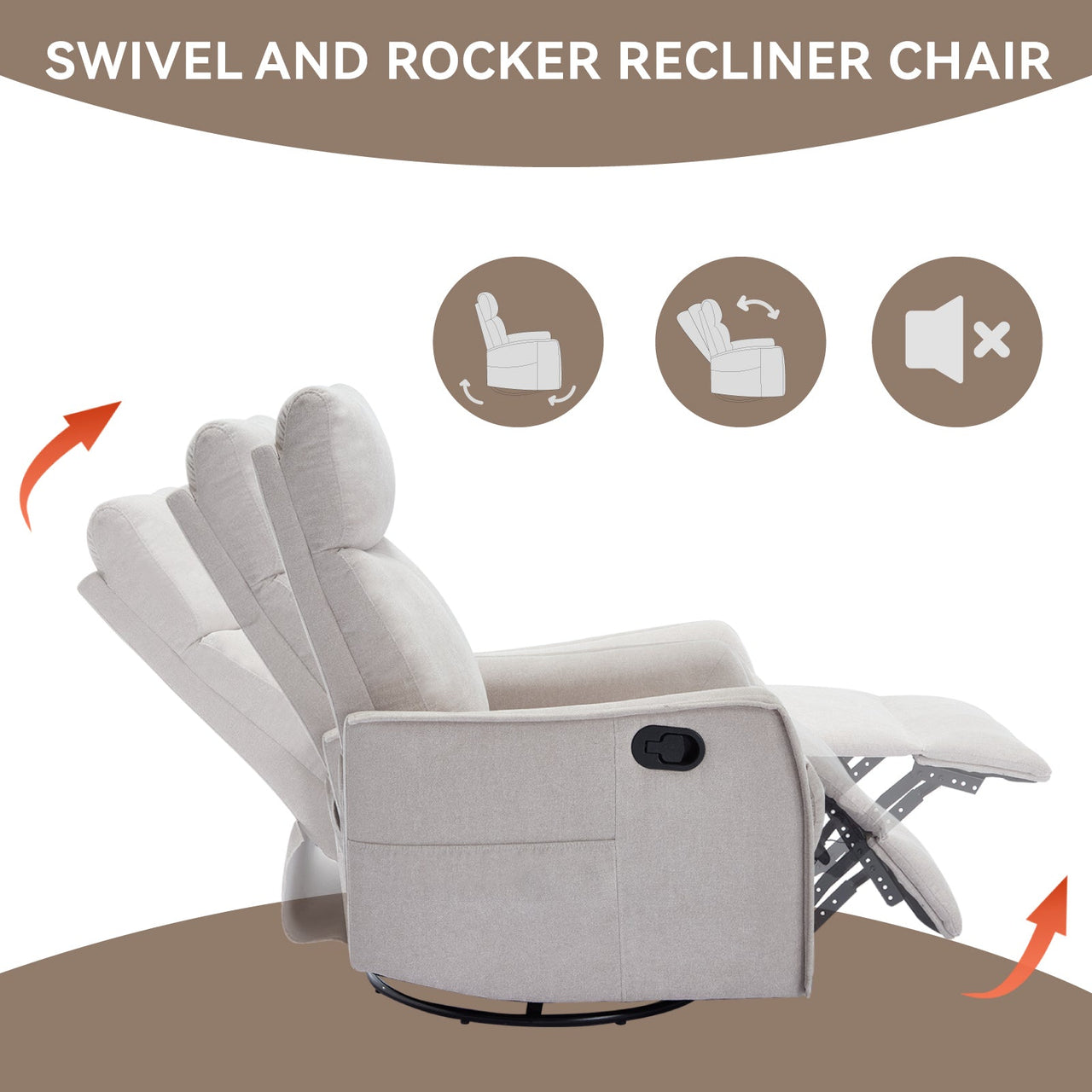 DRENVORIX 27" Recliner with Heat Massage