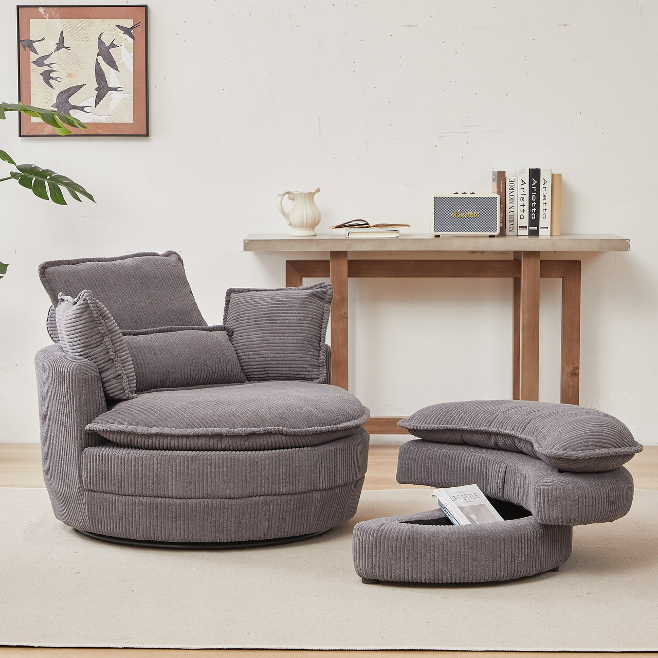 IMOGEN Oversized Swivel 38" Chair