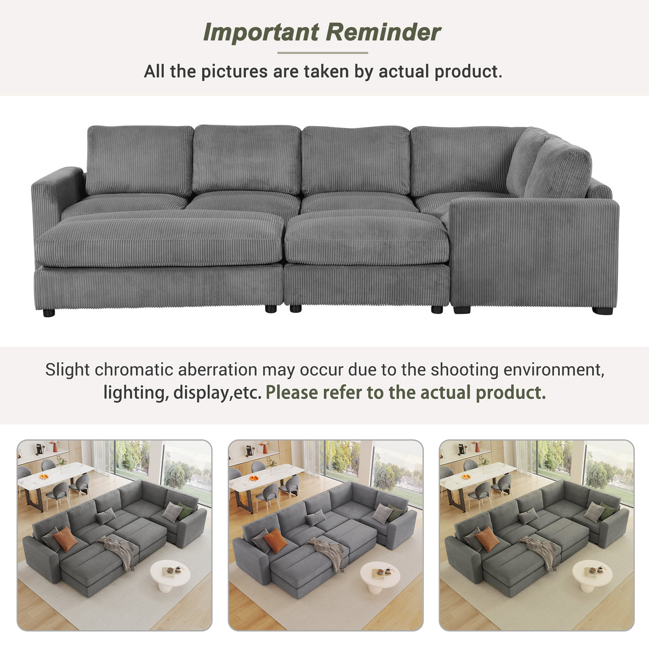 KAVRIXA 121" Sectional Sofa