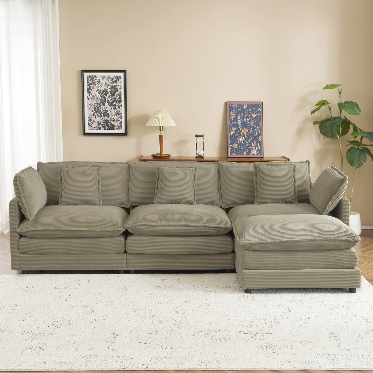 ZENVORIS 113" Sectional Sofa