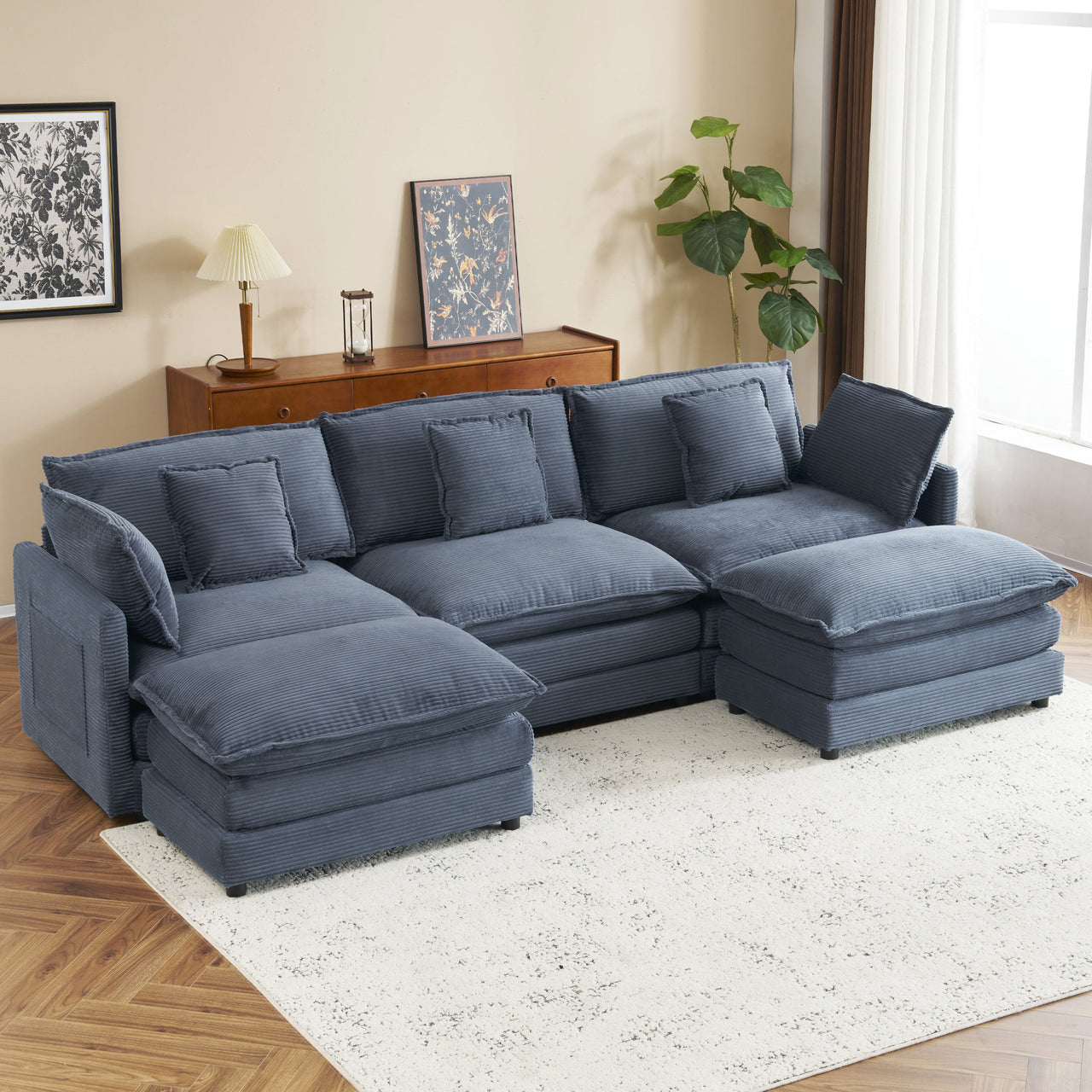 ZENVORIS 113" Sectional Sofa