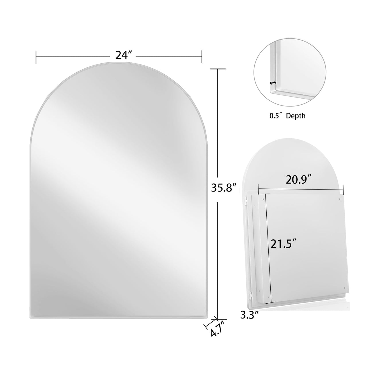 ZYNVEX 36" Wall Mirror