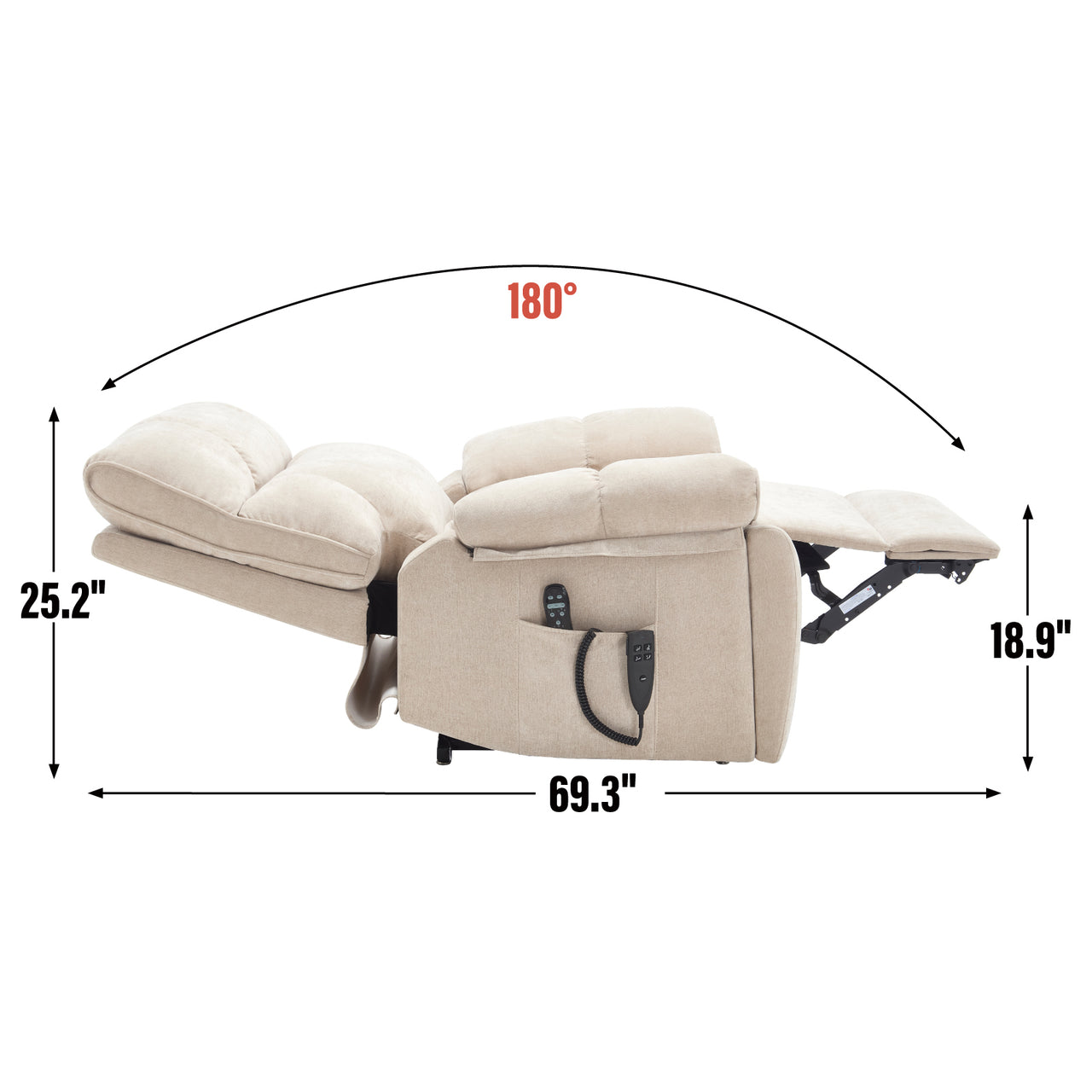 COZYLift 41" Recliner with Heat Massage - 0243