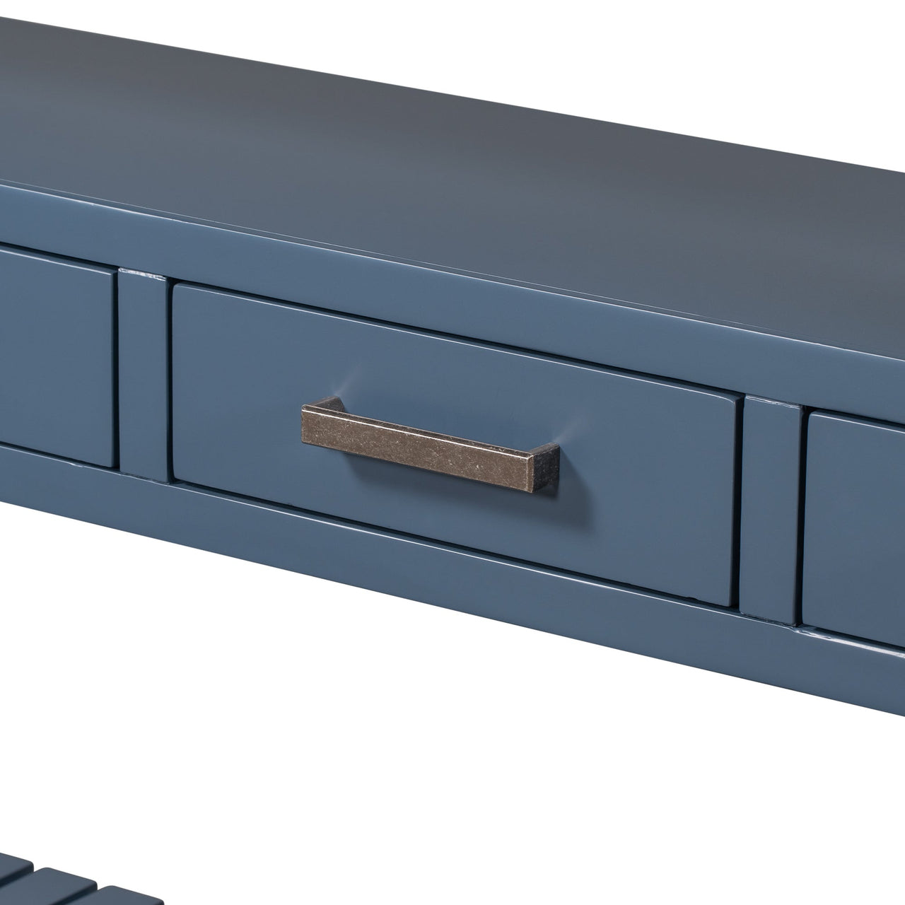 U_STYLE Modern Console Table Sofa Table for Living Room with 4 Drawers and 2 Shelves