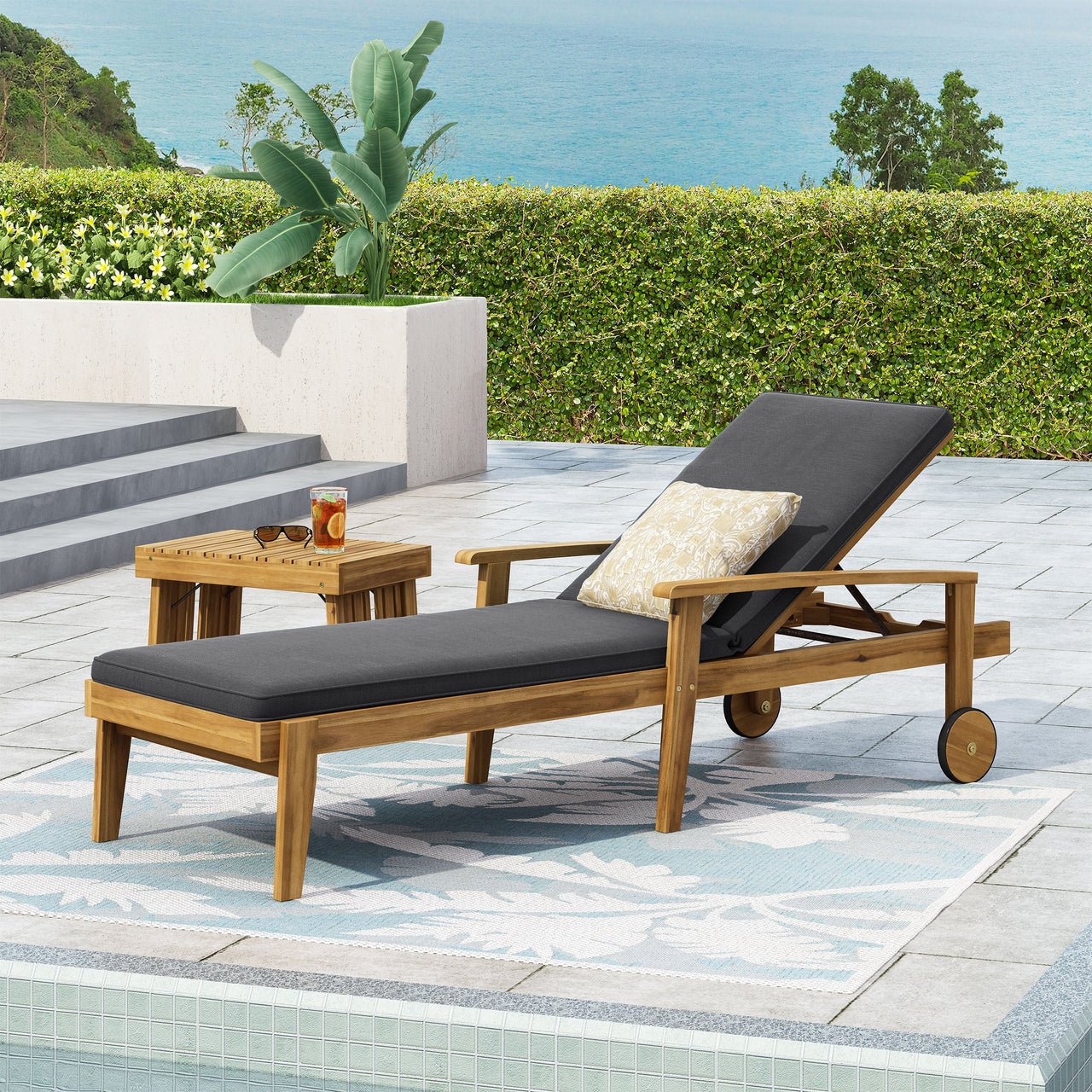 JYLTOR 79" Outdoor Chaise Lounge
