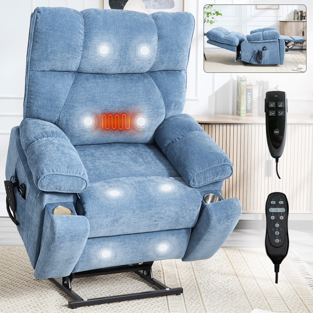 COZYLift 41" Recliner with Heat Massage - 0243