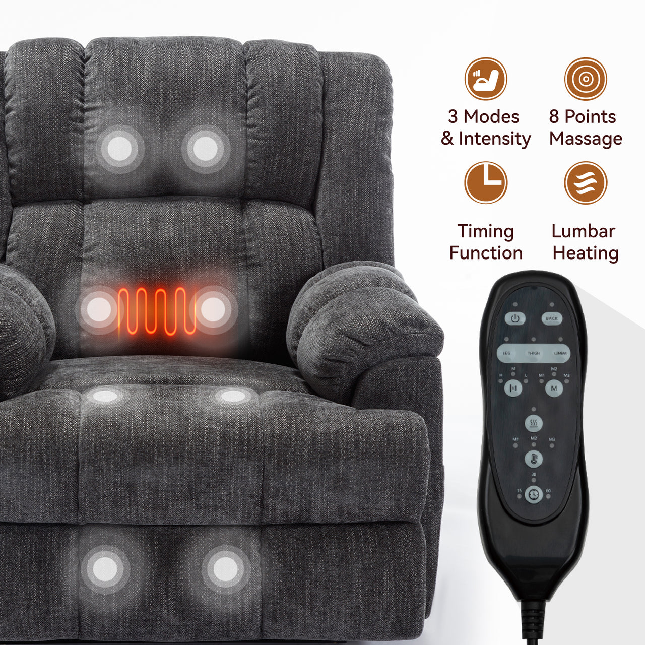 COZYLift Recliner with Heat Massage - 8500 XL