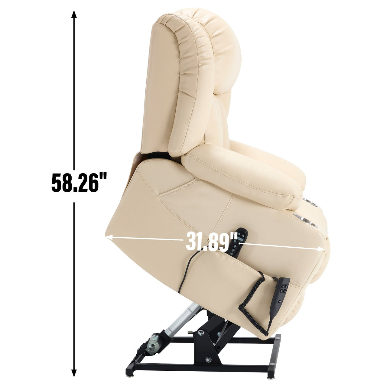 COZYLift 39" Recliner with Heat Massage - 7717