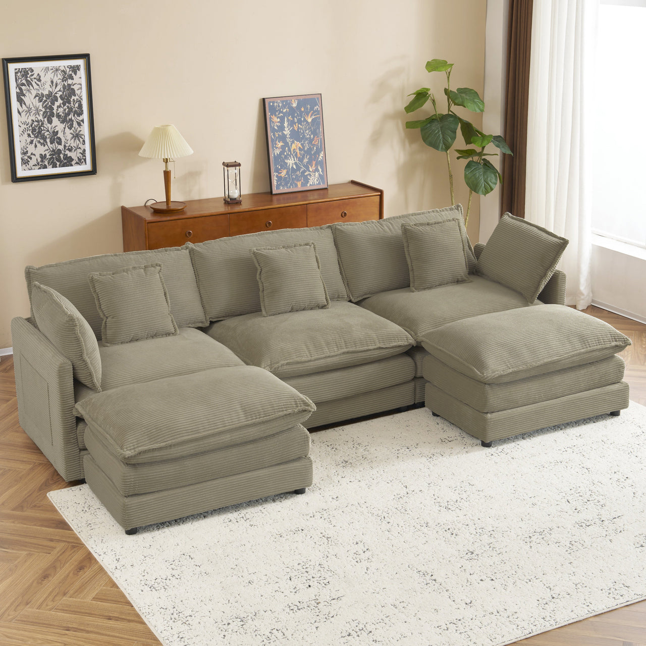 ZENVORIS 113" Sectional Sofa