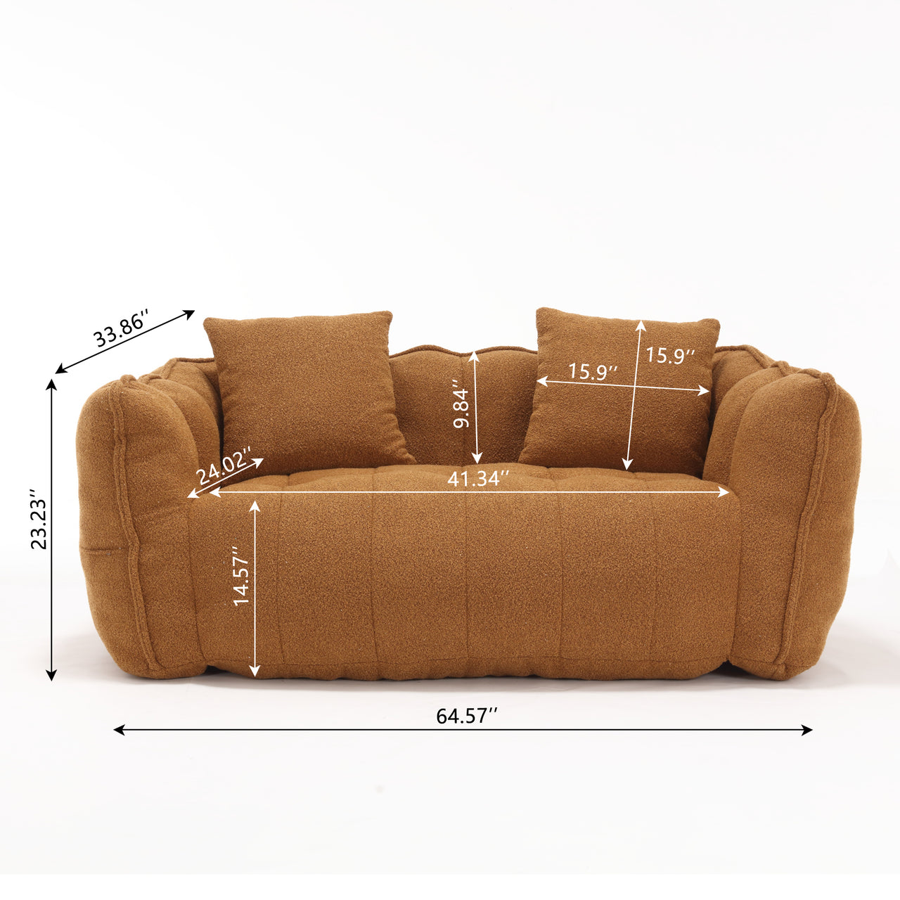 ALINA 66" Bean Bag Loveseat