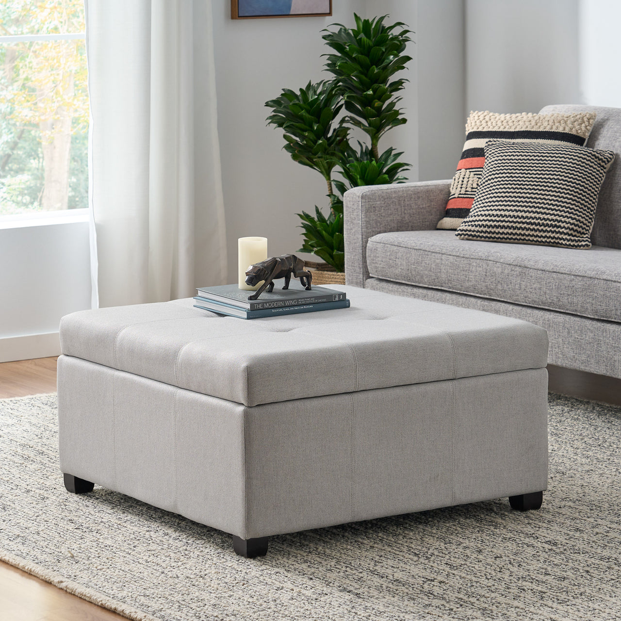DREXOVA 35" Storage Ottoman