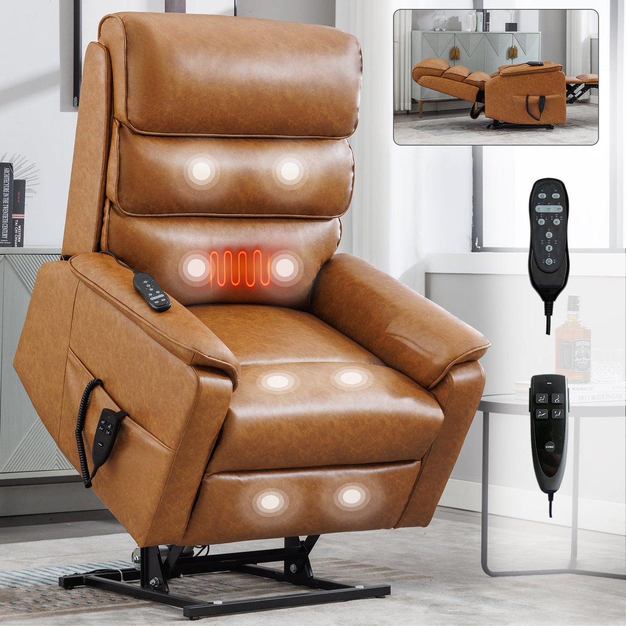 COZYLift 35" Recliner with Heat Massage - 7880