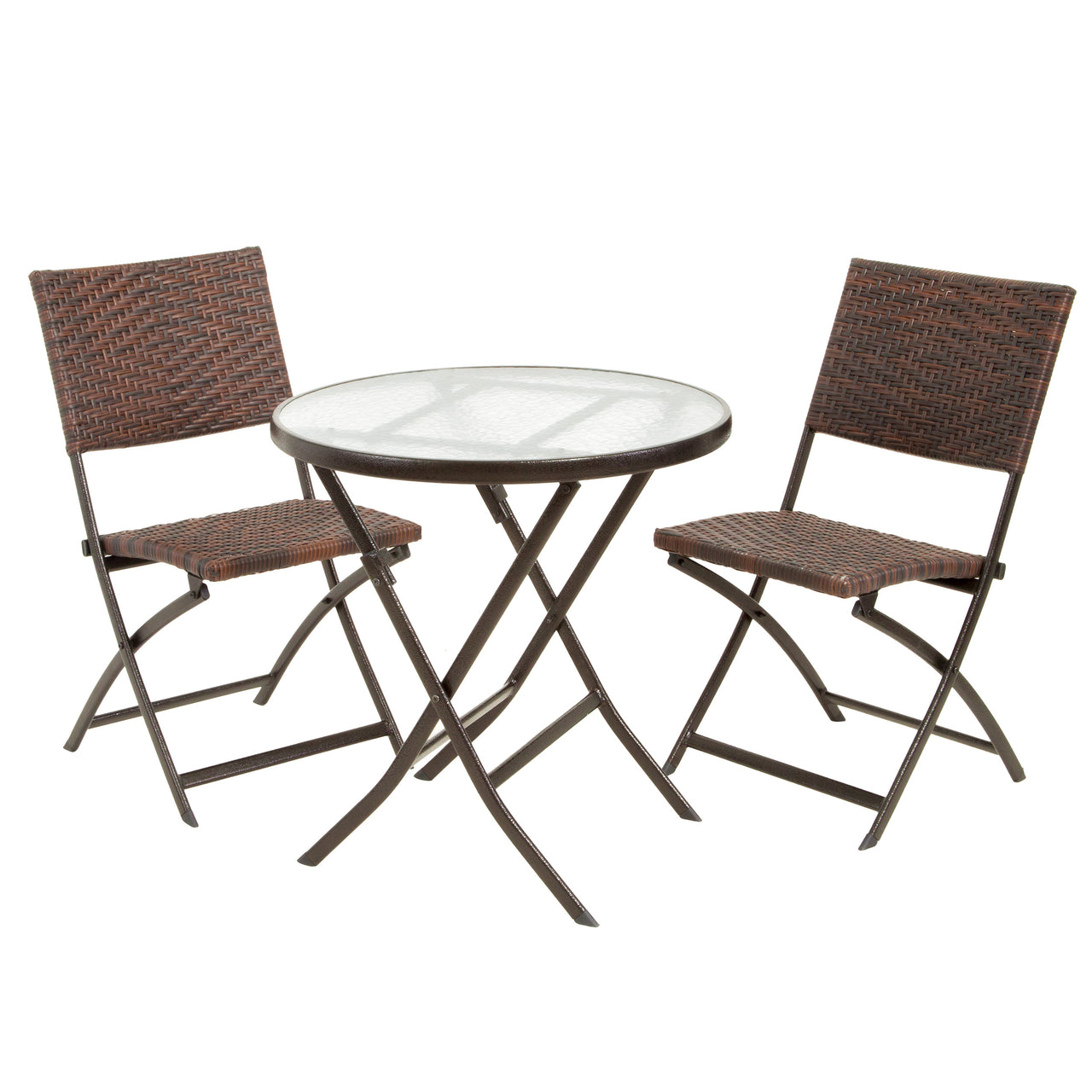 KYLTROX 26" Folding Table Set Of 3