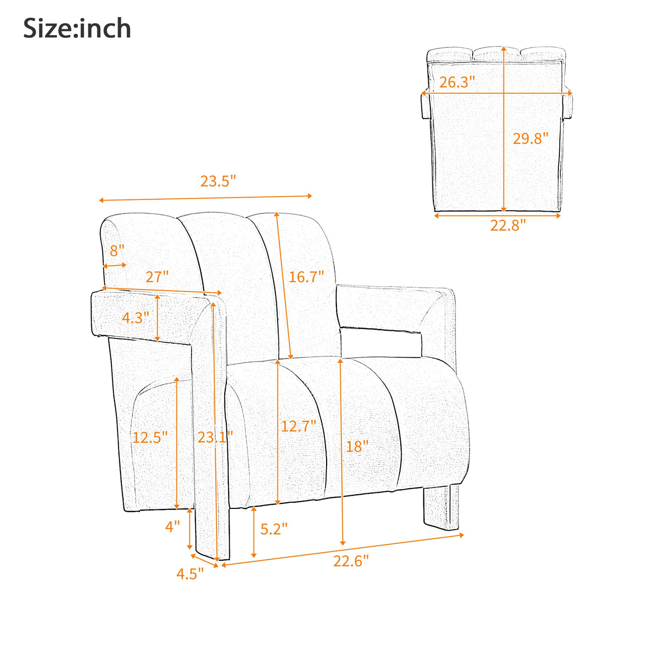LYBROX 26" Armchair