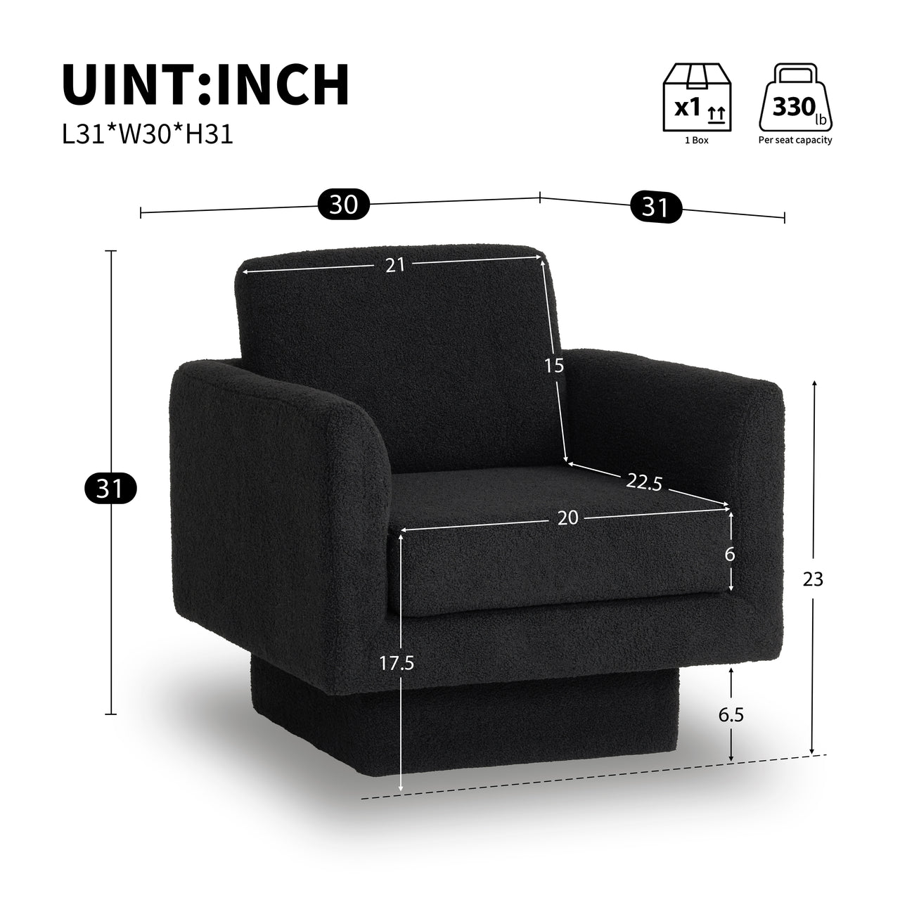 LYVONIX 32" Accent Chair