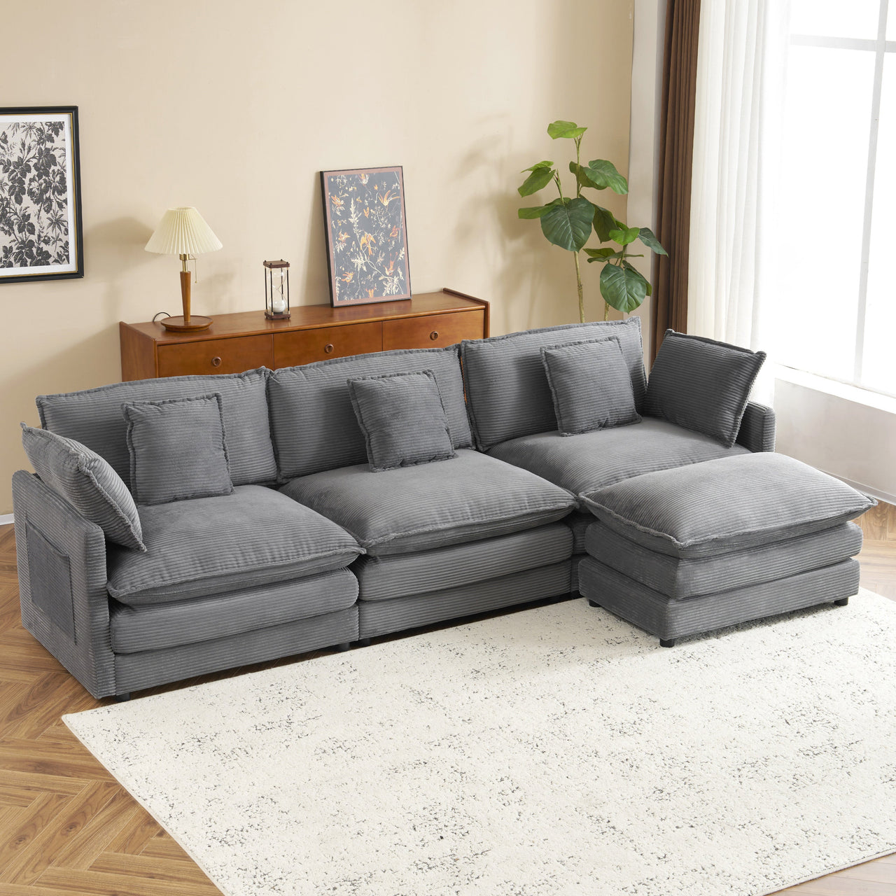 ZENVORIS 113" Sectional Sofa