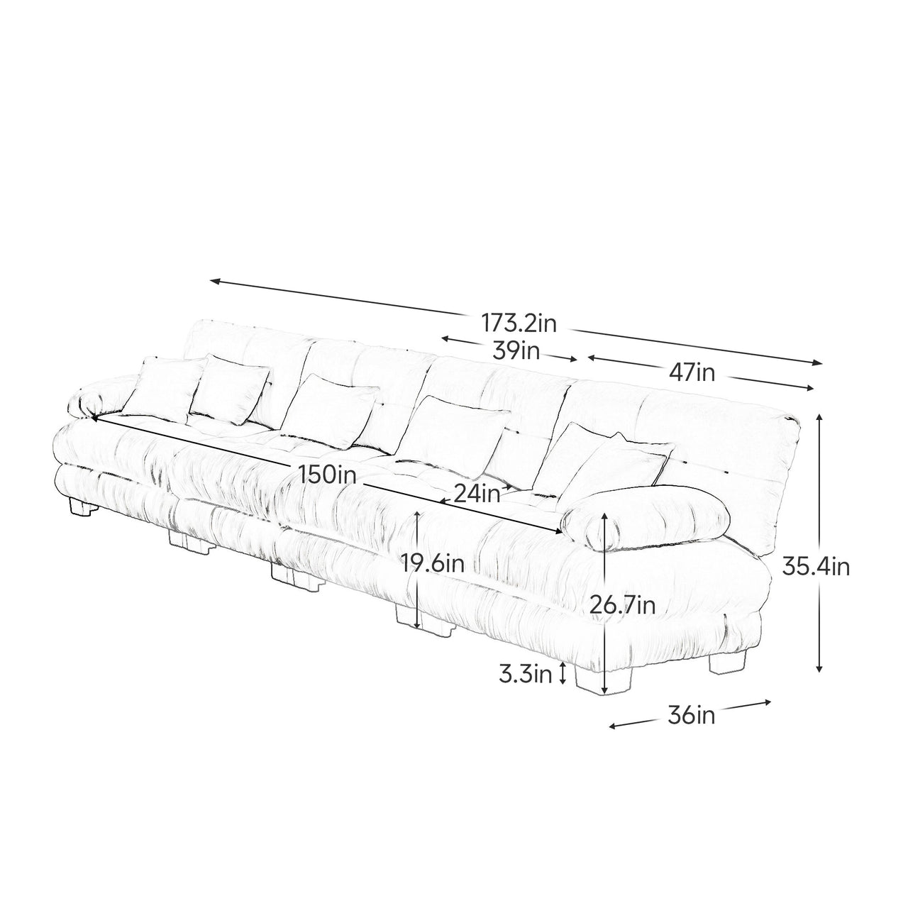 KIT 173" Sofa