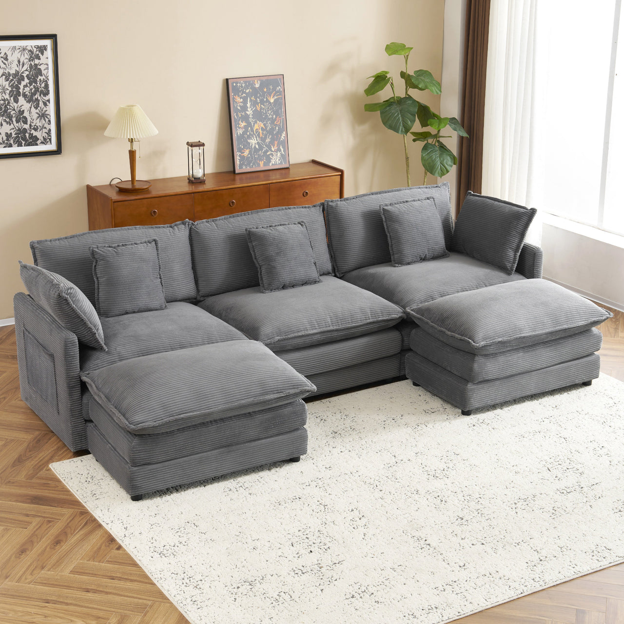 ZENVORIS 113" Sectional Sofa