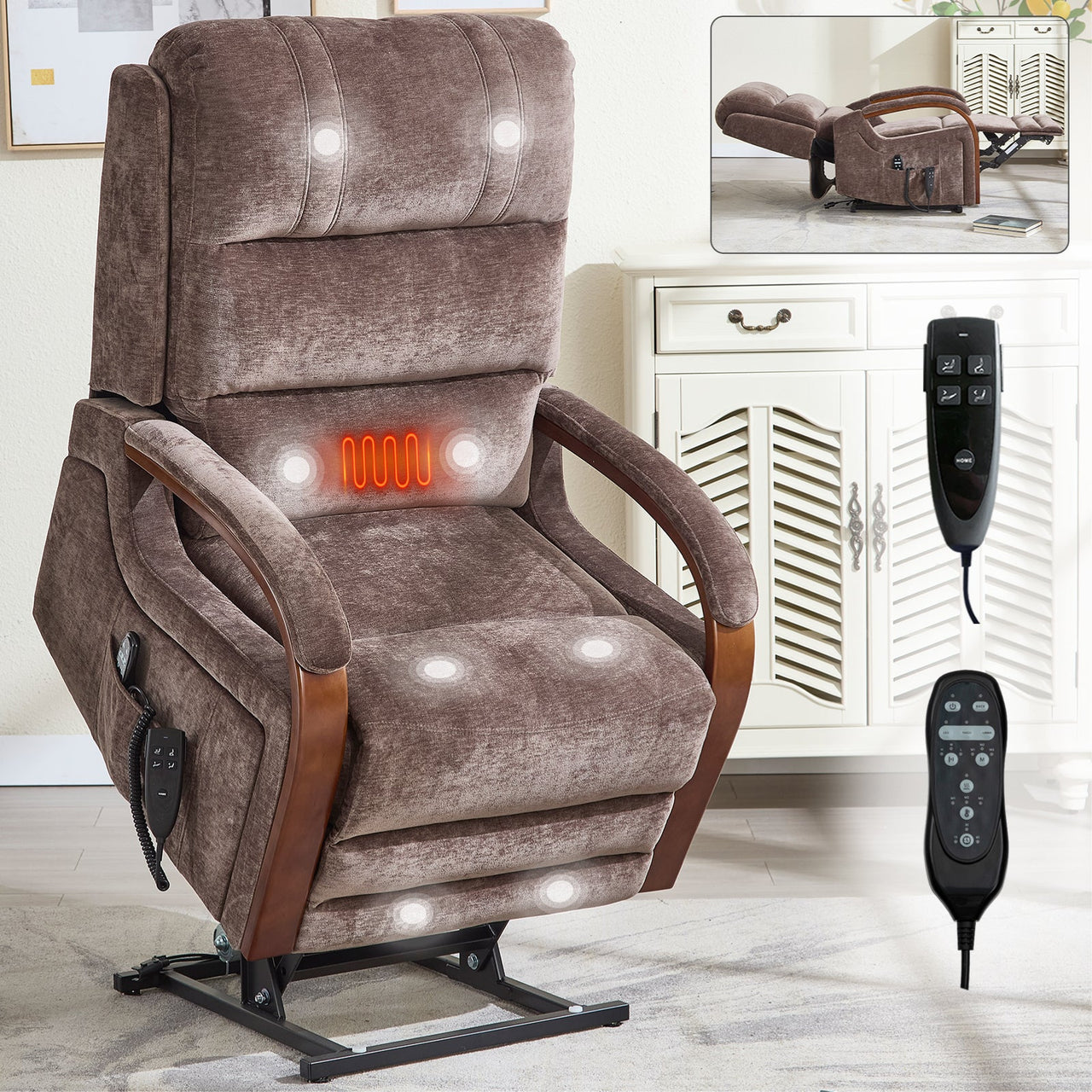 COZYLift 30" Recliner with Heat Massage - 6755