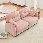 Nuvia Sofa Ama Loveseat Cloud Sectional Couches Chenille Fabric,Tufted Cushion Backrest Design, Ergonomic Design,High-Density Foam Easy Install Elegant Armrests High Quality Wooden Base,Fits Living Rooms,Pink