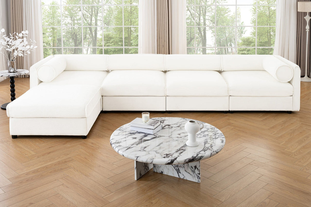 LAUREL 143" Sofa With 1 Ottoman