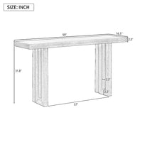 Thumbnail for U_STYLE Uniquely Designed Oak Veneer Console Table with Distinctive Side Shapes, Suitable for Entryway, Hallway, Living Room, Foyer, Corridor