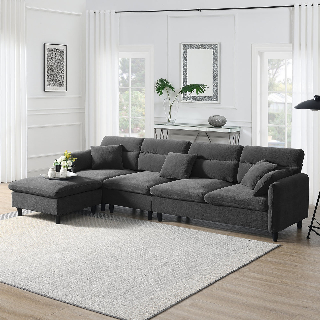 LUMOVAR 110" Sectional Sofa